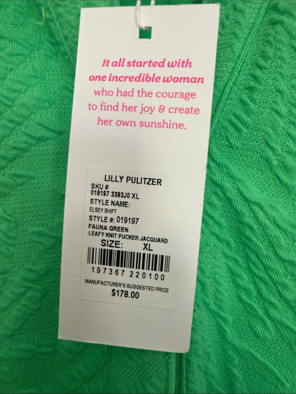 Lilly Pulitzer Vibrant Green Sleeveless Ruffle-Trim Shift Dress - Picture 2 of 3